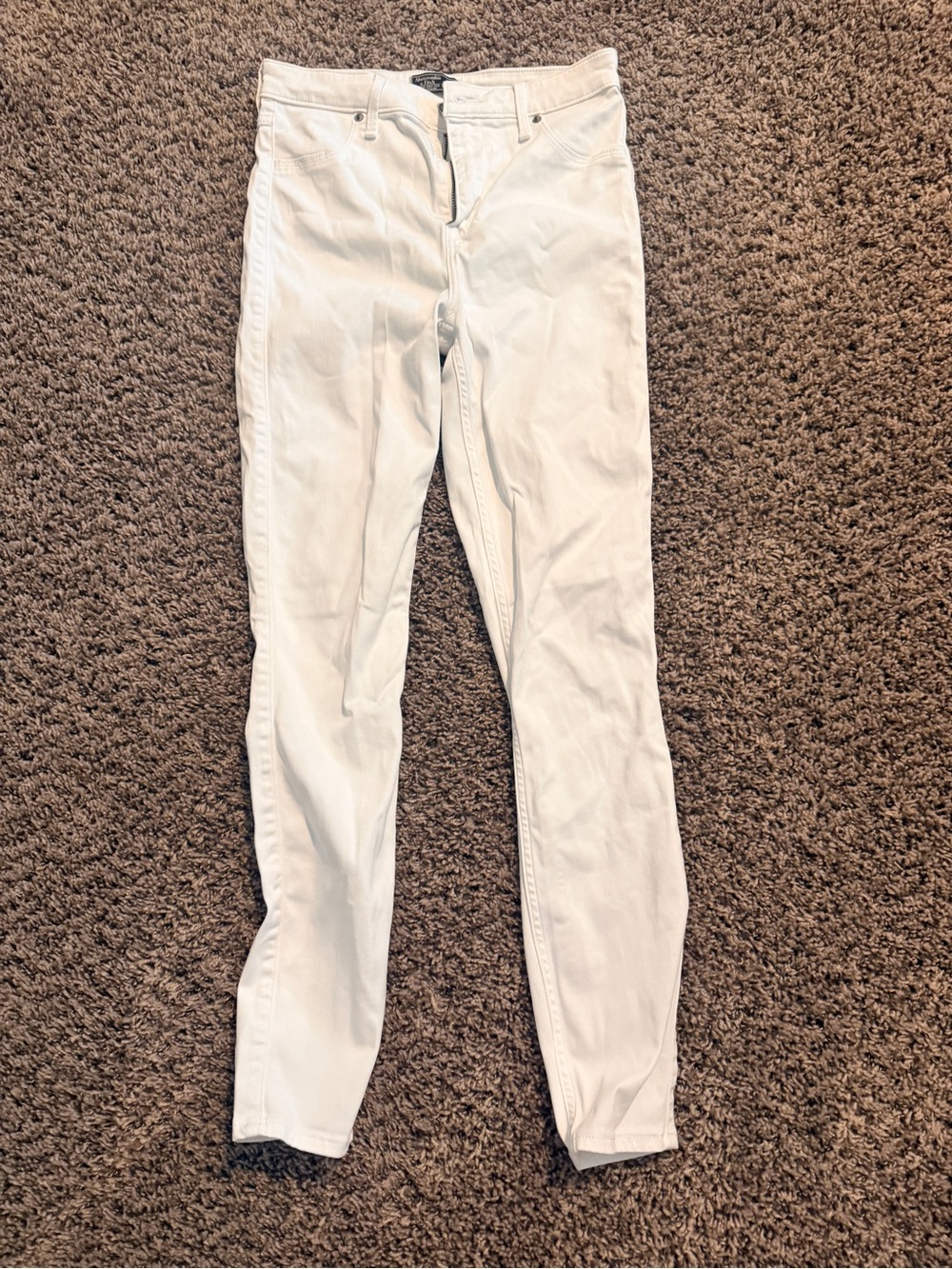 Abercrombie White High-Rise Skinny Jeans - Women